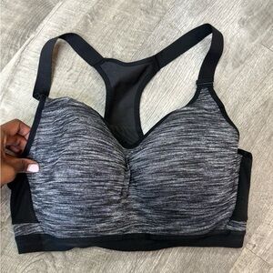 Victoria's Secret Black and Gray Sports Bra Size 36DD
